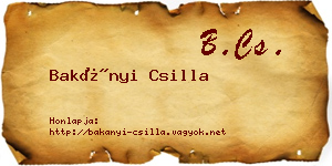 Bakányi Csilla névjegykártya